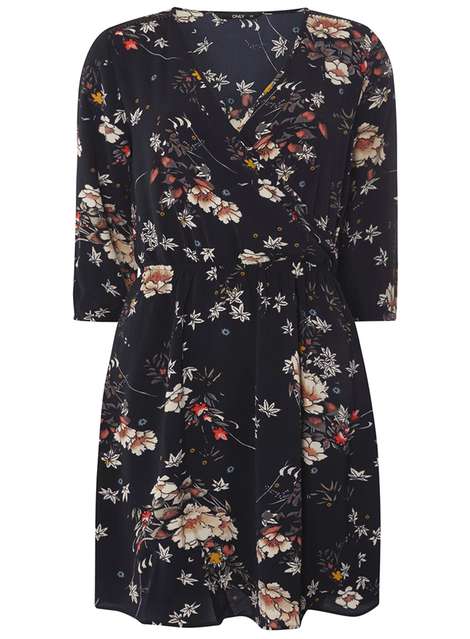 **Only 'Mallory' Blue Floral Print Dress
